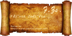 Fürst Zsófia névjegykártya