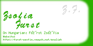 zsofia furst business card